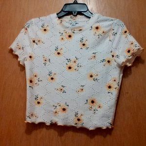 LOVE FIRE SUNFLOWER CROP TOP